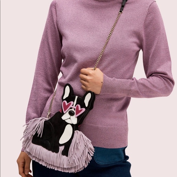Kate spade retired Frenchie   dog crossbody new with tags - Picture 1 of 8